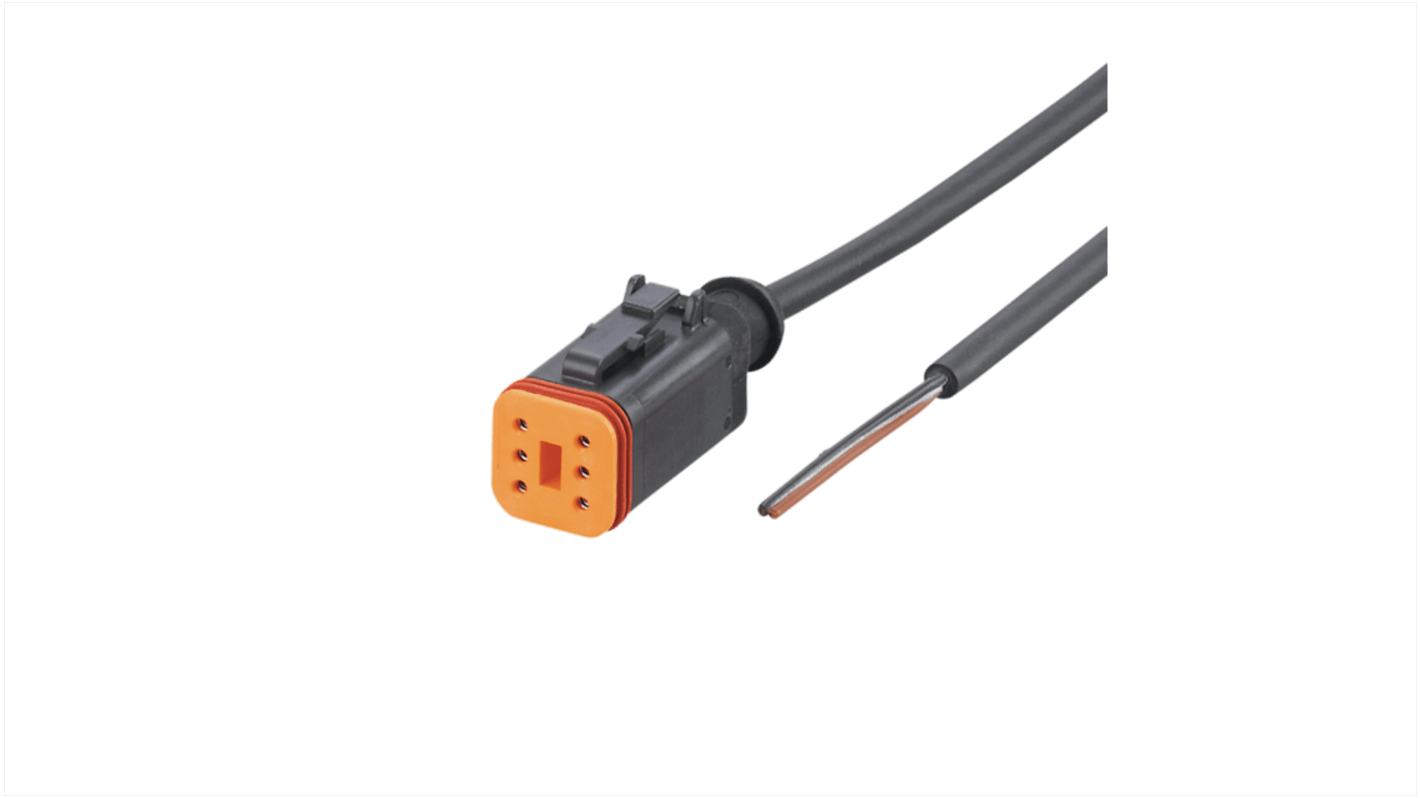 ifm electronic Straight Female 1 way Deutsch to Unterminated Actuator/Sensor Cable, 2m
