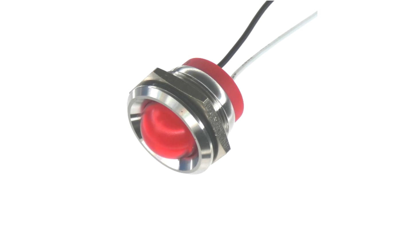 LED a pannello CML Innovative Technologies Rosso  a LED, 240V, IP67, foro da 22mm
