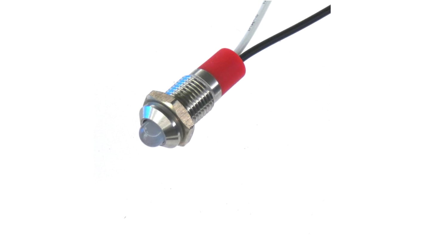CML Innovative Technologies 白色LED面板LED, 110V, Φ8mm安装孔, 引线端接, IP67, PL08SL系列