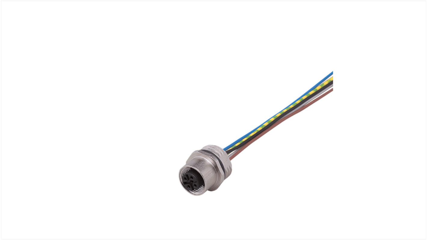 ifm electronic Industrial Circular Connectors, 1 Contacts, Thread Mount, M12 Connector, Socket, Female, IP68, E Series