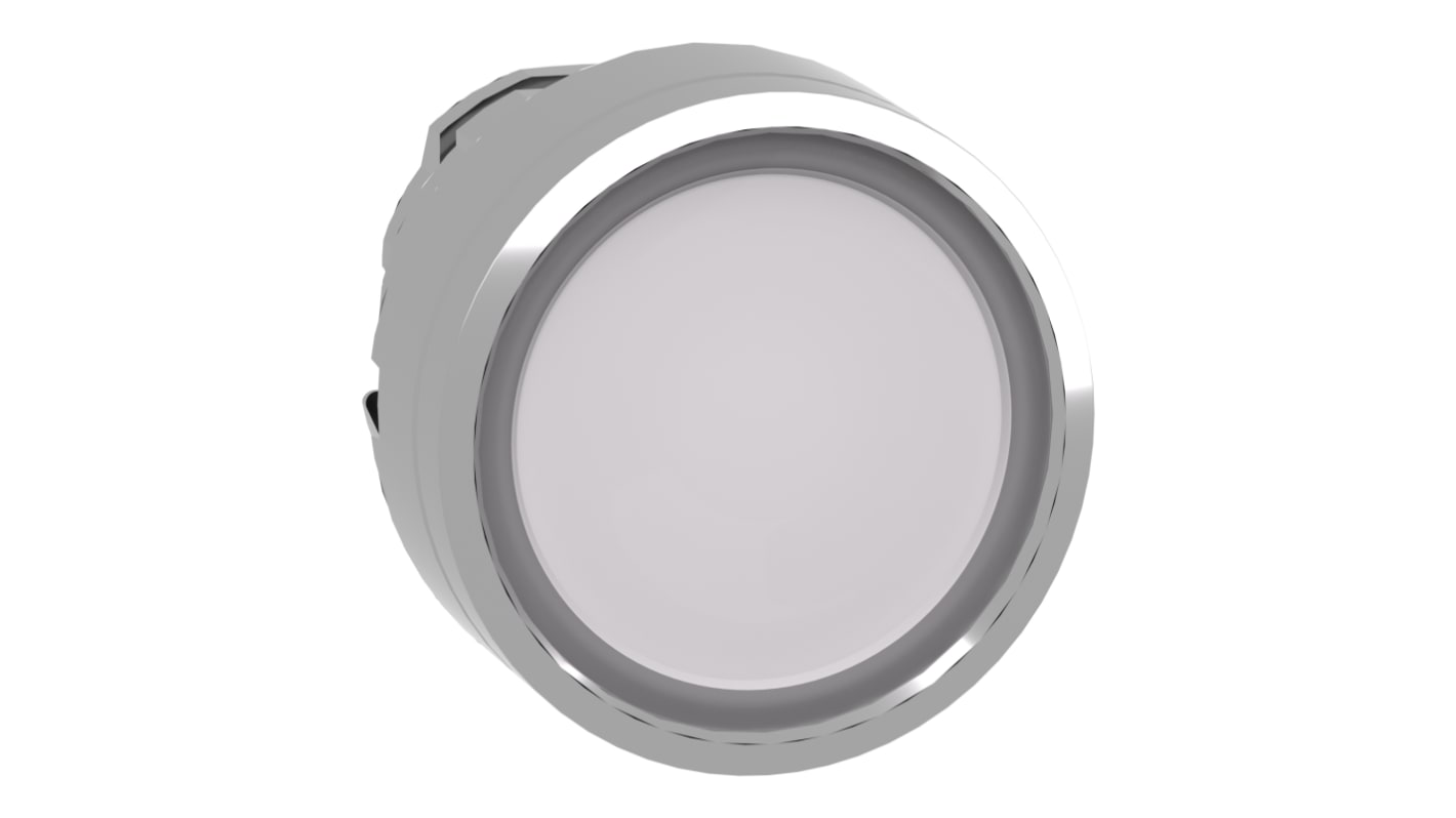 Schneider Electric 带灯白色圆形按钮头, Φ22mm开孔, Φ28.5mm按钮, 弹簧复位, IP66, IP67, IP69K, Harmony XB4系列