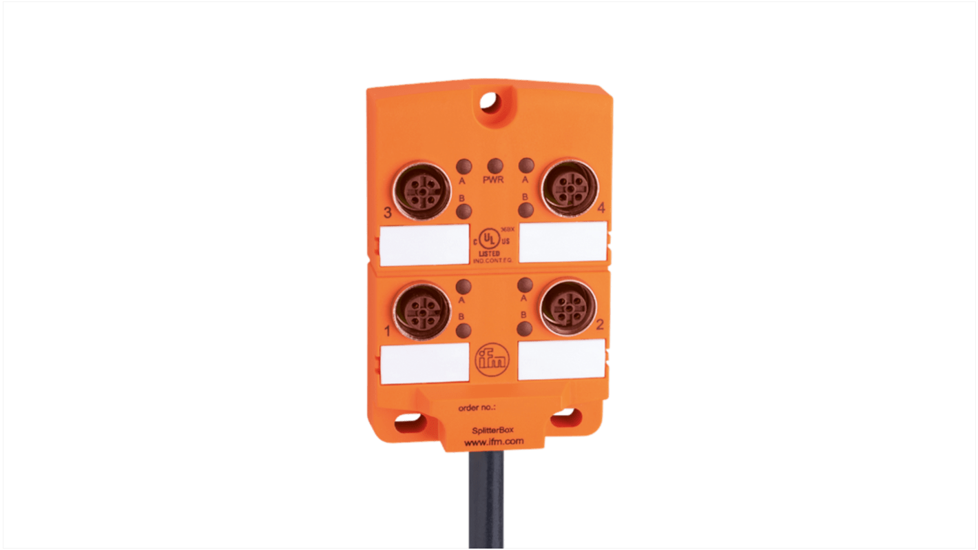 ifm electronic EBC Sensor-Box 10 → 30V dc 4 Anschlüsse M12 Gerade
