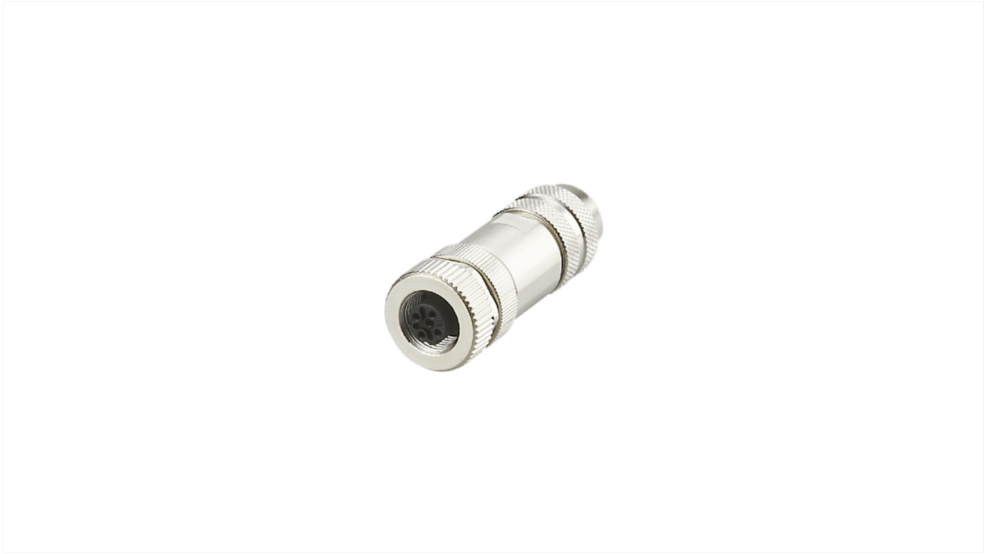 ifm electronic Socket, 4 Contacts, Cable Mount, M12 Connector, Socket, Female, IP67, E123 Series