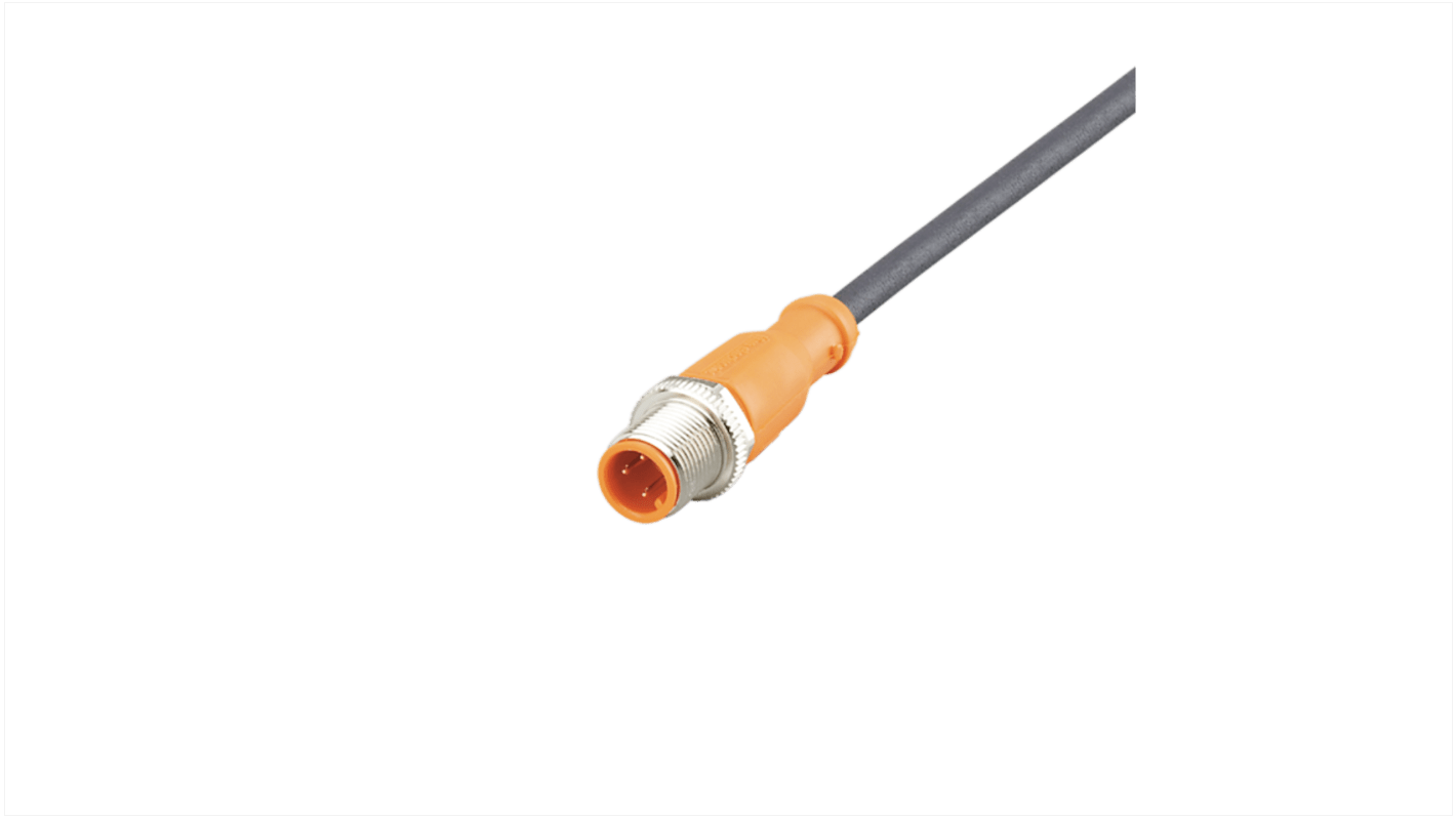 ifm electronic Straight Male 3 way M12 to Straight Male 3 way M12 Communication Cable, 6m