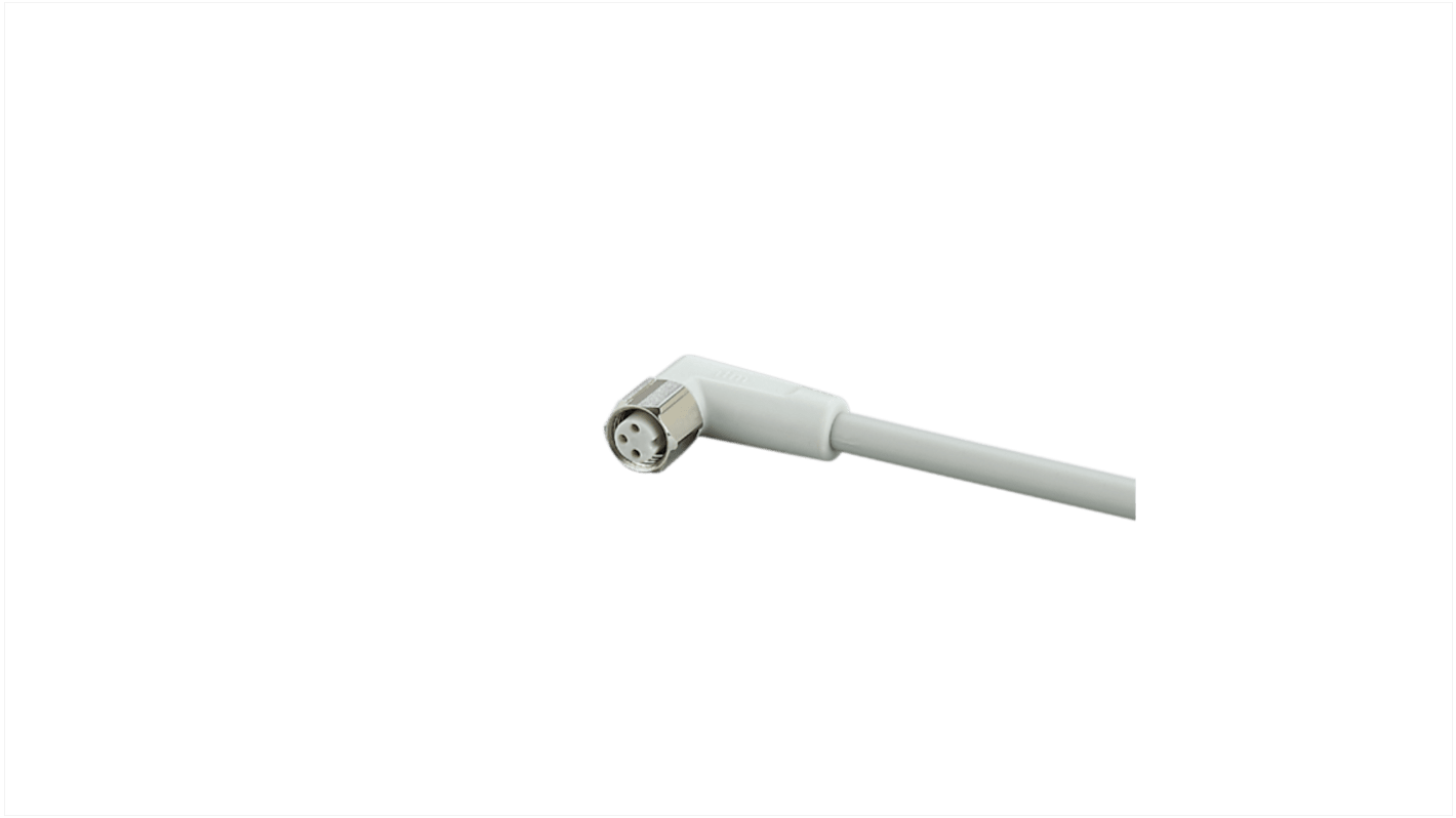 ifm electronic Right Angle Female 5 way M8 to Right Angle Female 5 way M8 Communication Cable, 10m