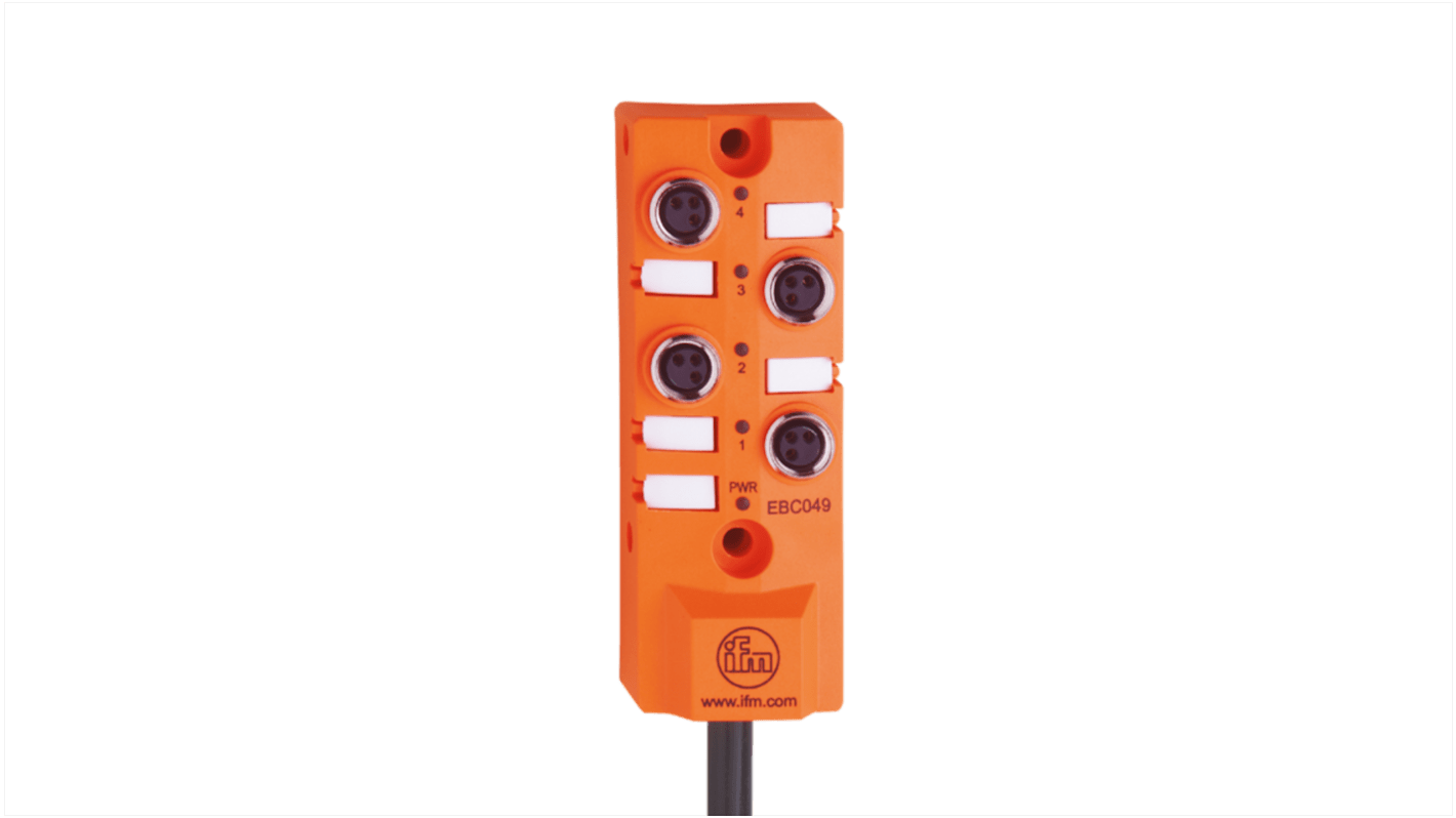 Répartiteur pour capteurs/actionneurs ifm electronic série EBC, 4 ports , M8