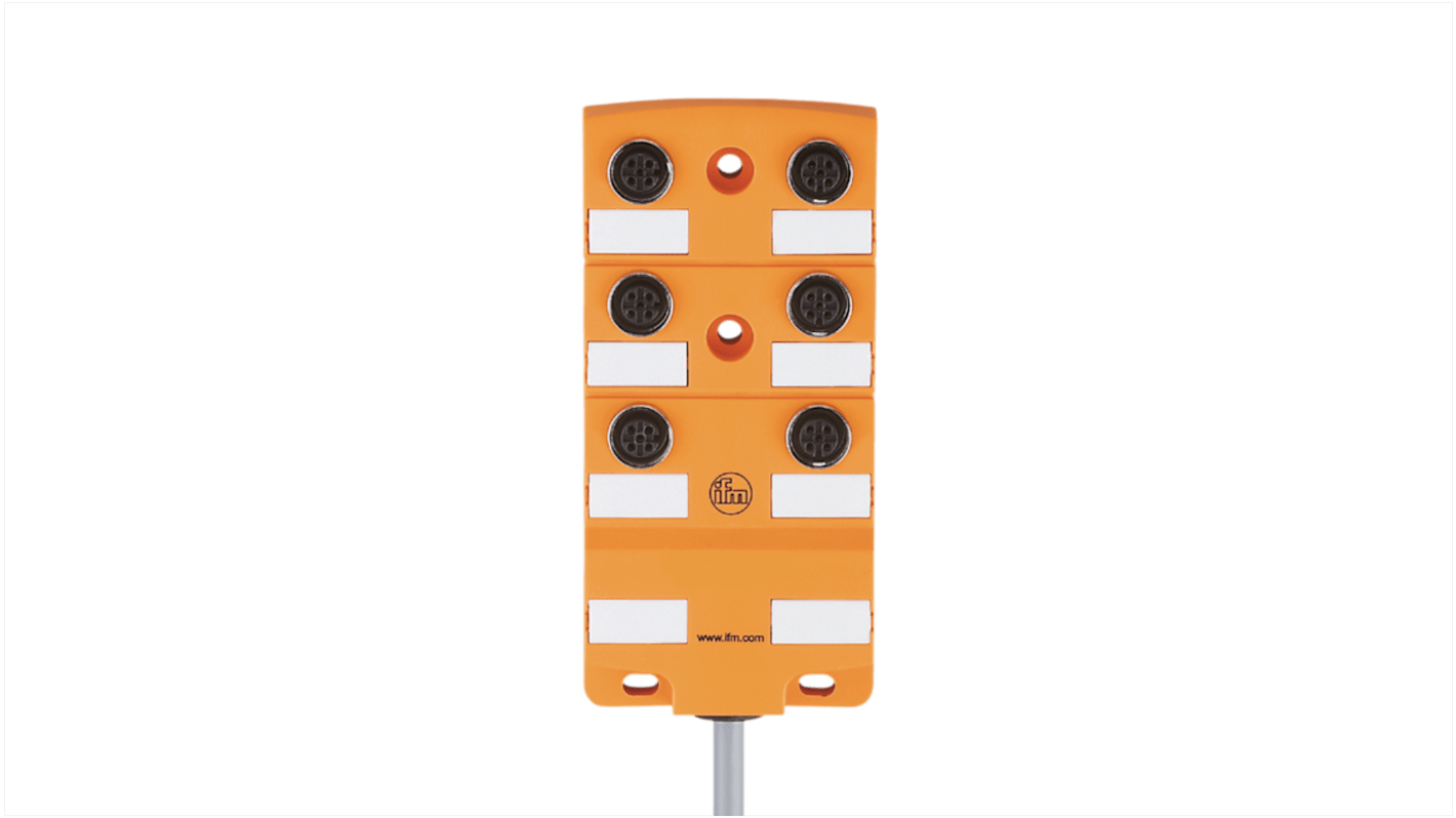 ifm electronic EBC Series Sensor Box, M12, 10m cable, 6 port