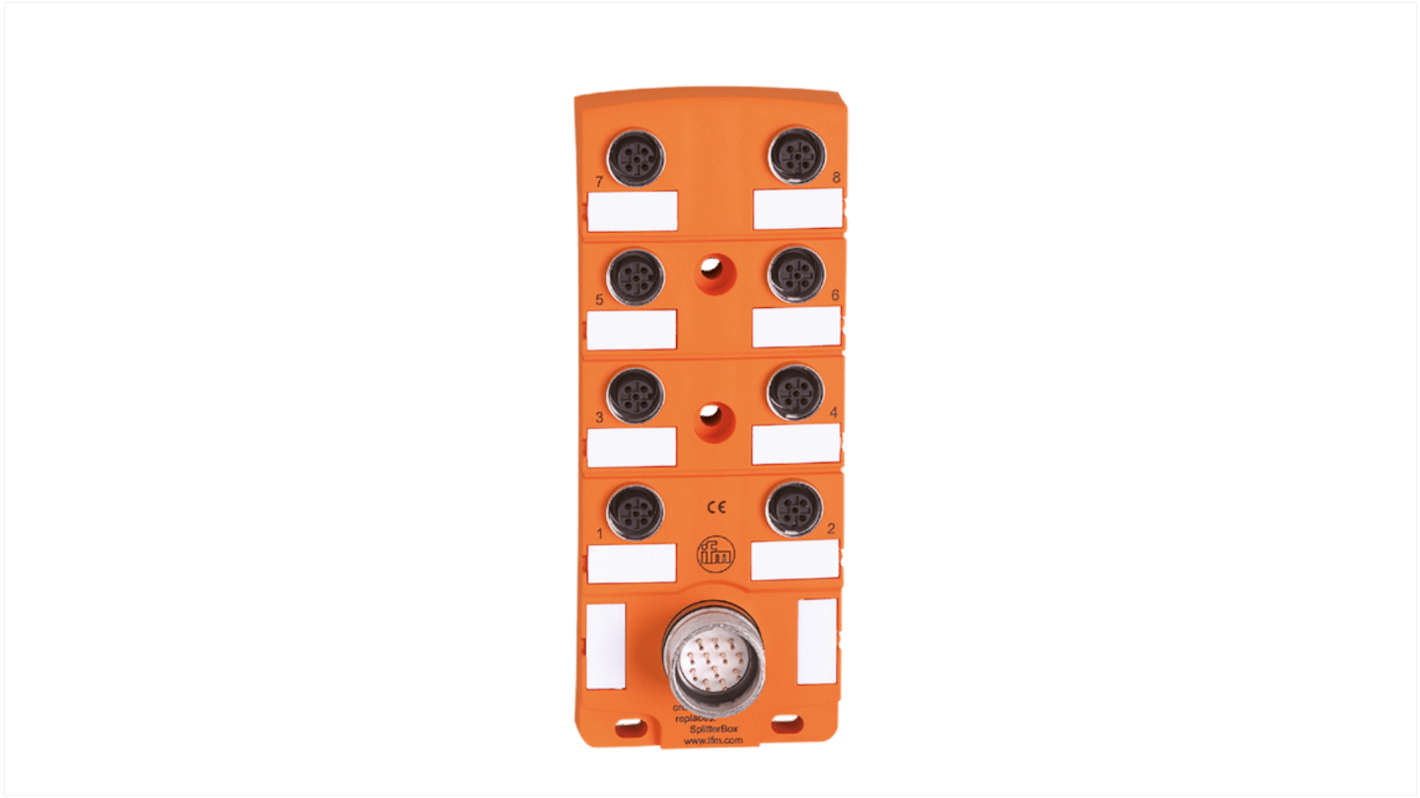 ifm electronic EBC Series Sensor Box, M12, 8 port