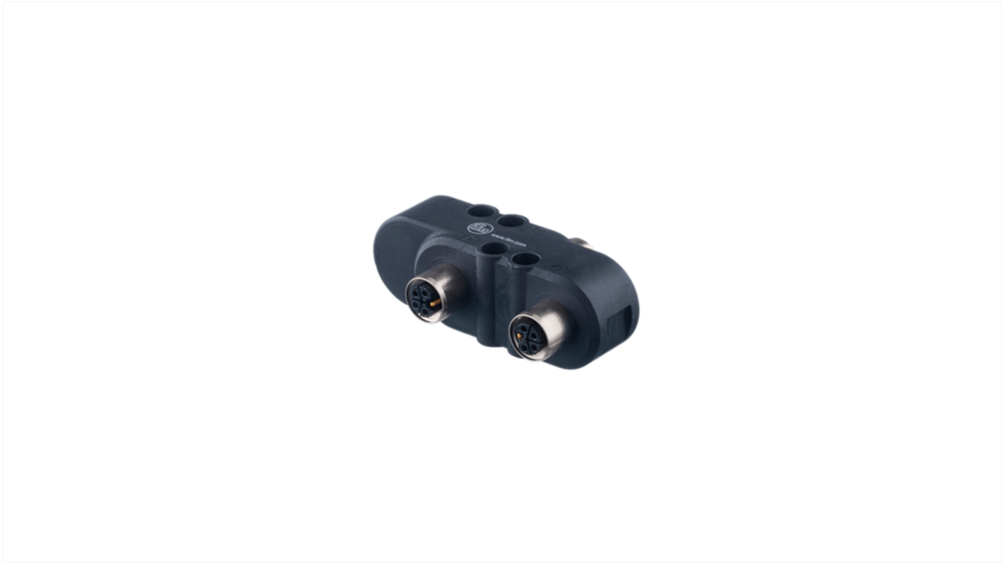 ifm electronic 1 Pole M12 Plug to 3 Pole M12 Socket Adapter