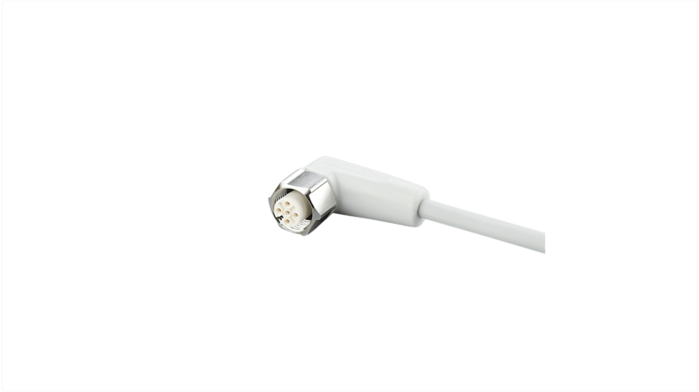 ifm electronic Right Angle Female 5 way M12 to Right Angle Female 5 way M12 Communication Cable, 10m
