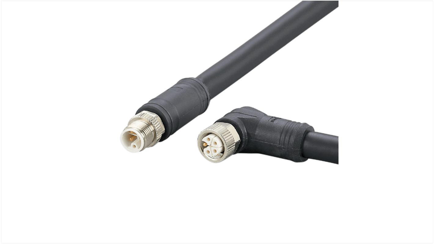 ifm electronic, Power, 250mm 5 Core, Black Polyurethane PUR Power Cable