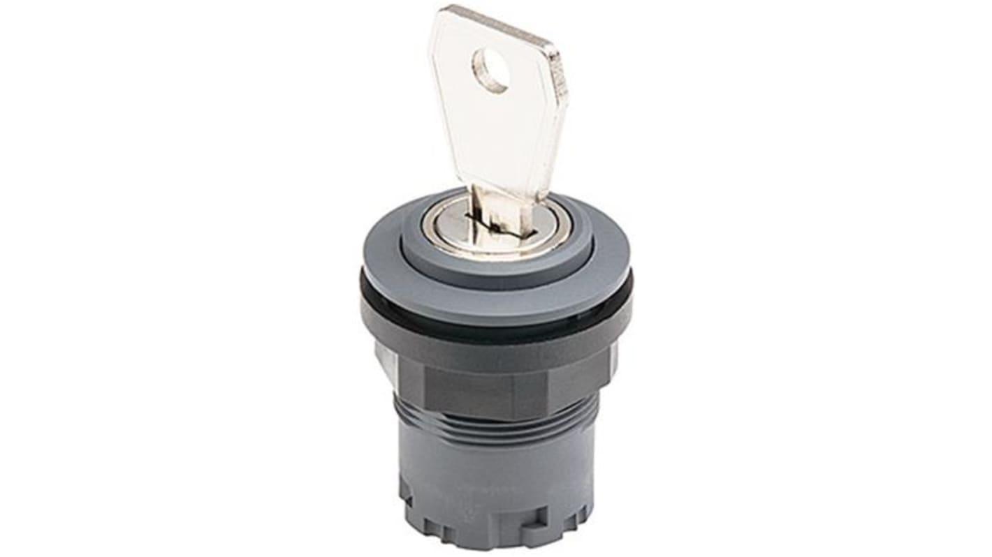 HARTING Har-Key 1-position Key Switch, Latching, 22.3mm Cutout
