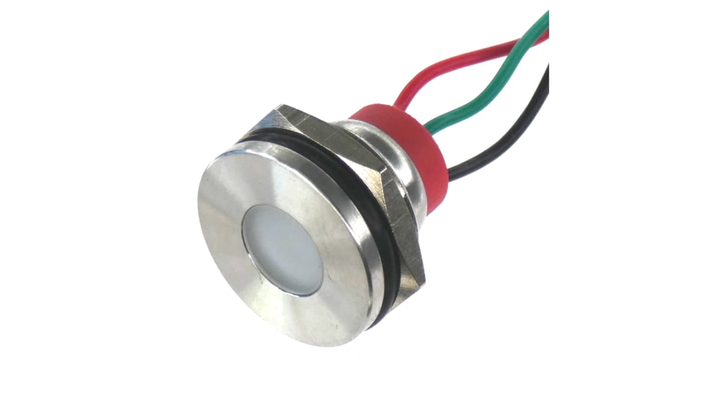 CML Innovative Technologies 绿色，红色LED面板LED, 24V, Φ19mm安装孔, 引线端接, IP67, PL19SL系列
