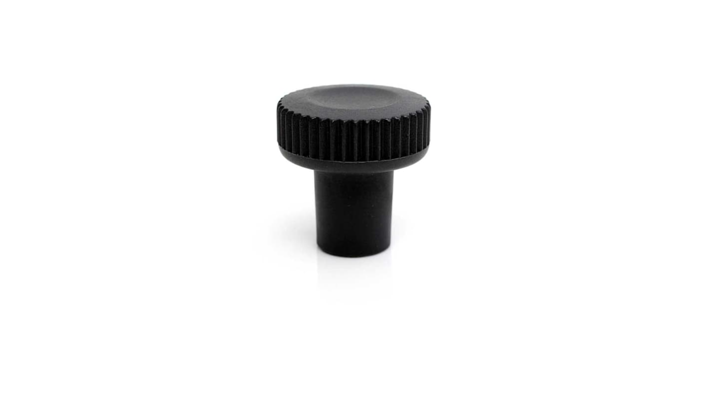 RS PRO つまみノブ 蝶ネジ, M10 直径:30mm 黒
