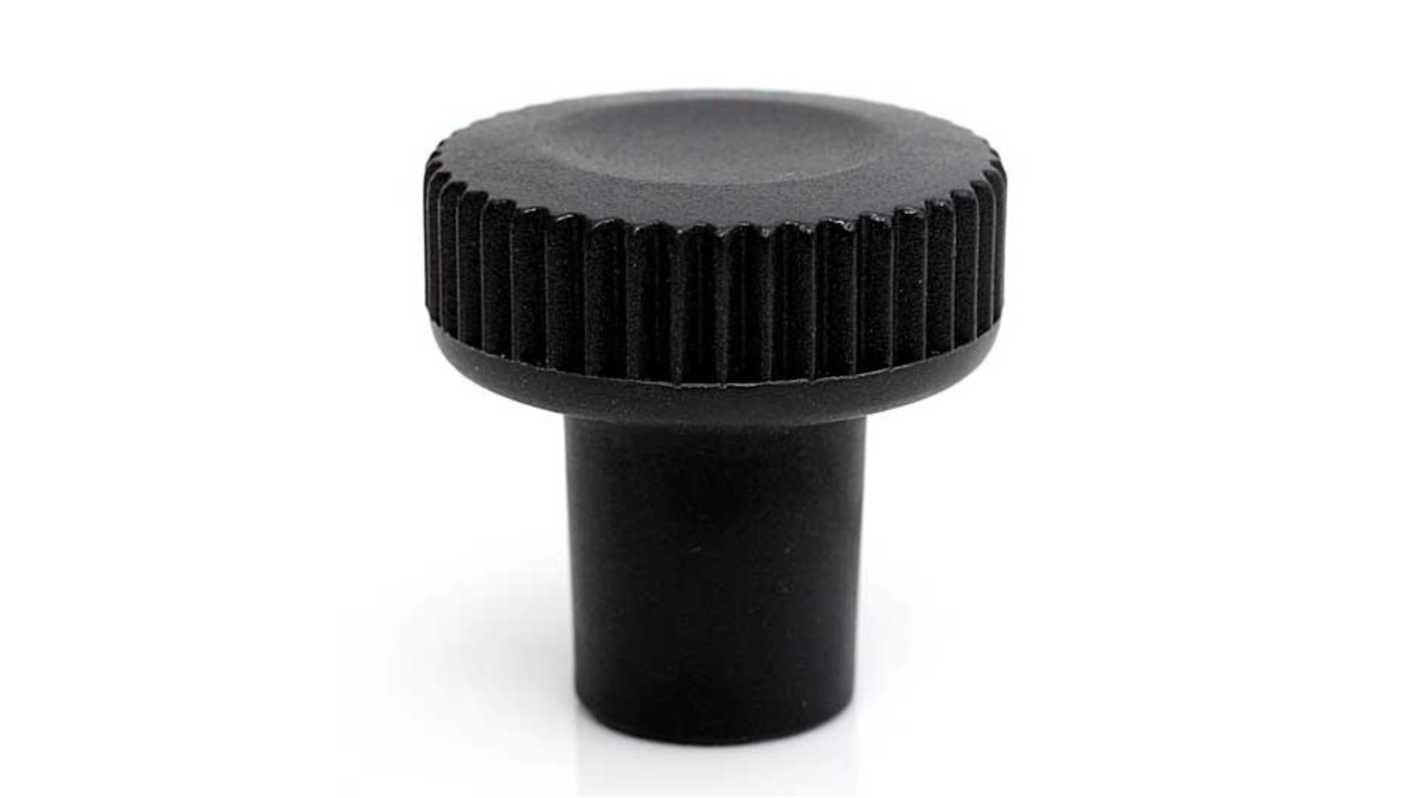 RS PRO Black Thermoplastic Thumbscrew Clamping Knob, M6, Threaded Mount