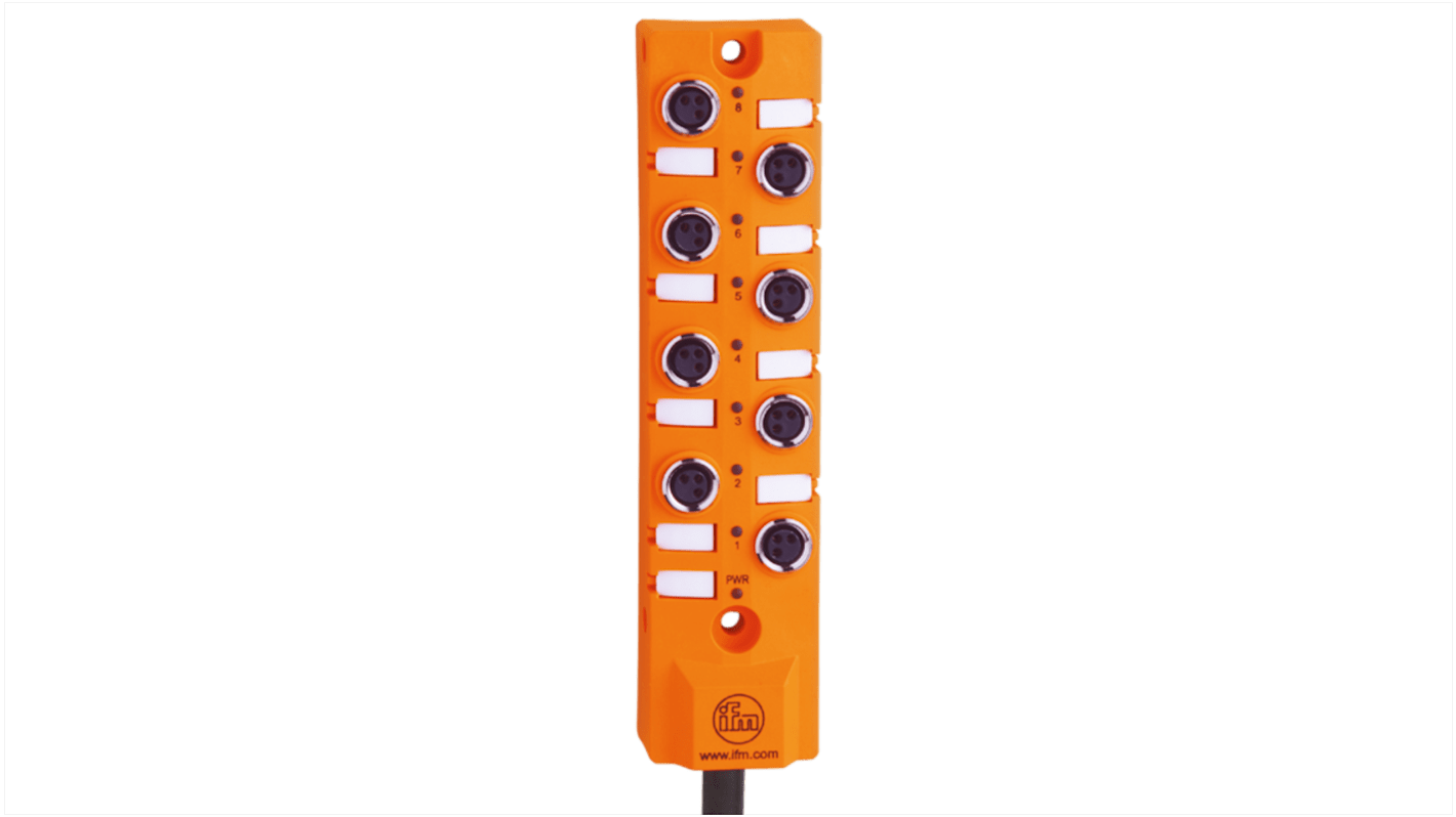 ifm electronic EBC Series Sensor Box, M8, 10m cable, 8 port