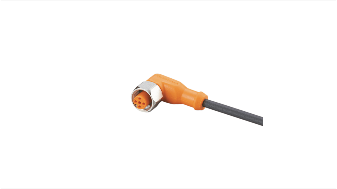 ifm electronic Right Angle Female 1 way M12 to Unterminated Sensor Actuator Cable, 30m