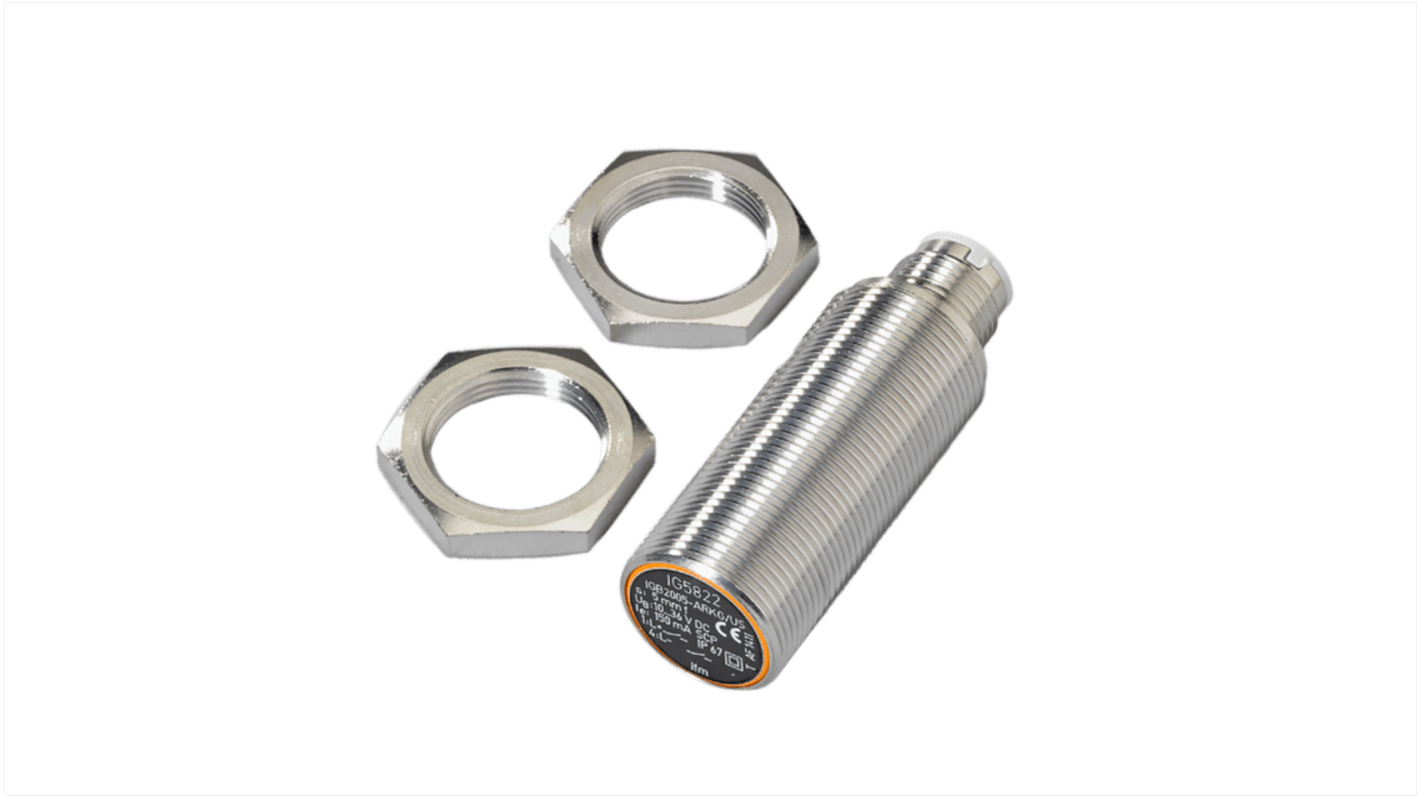 Rs-Online Sensore di prossimità induttivo Cilindro filettato ifm electronic M18 rilevamento 5 mm 10 → 36 V CC
