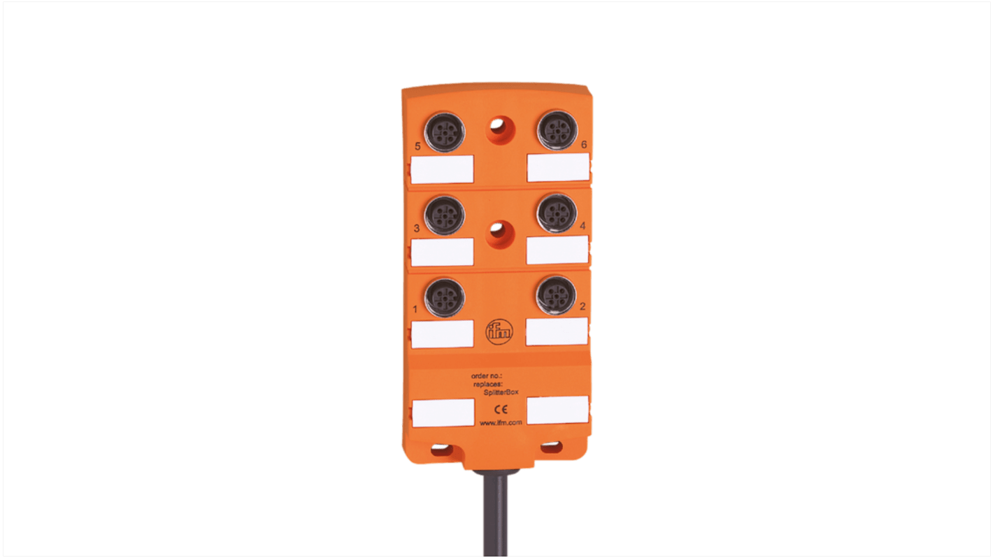 Scatola sensore ifm electronic, 6 porte, connettore M12
