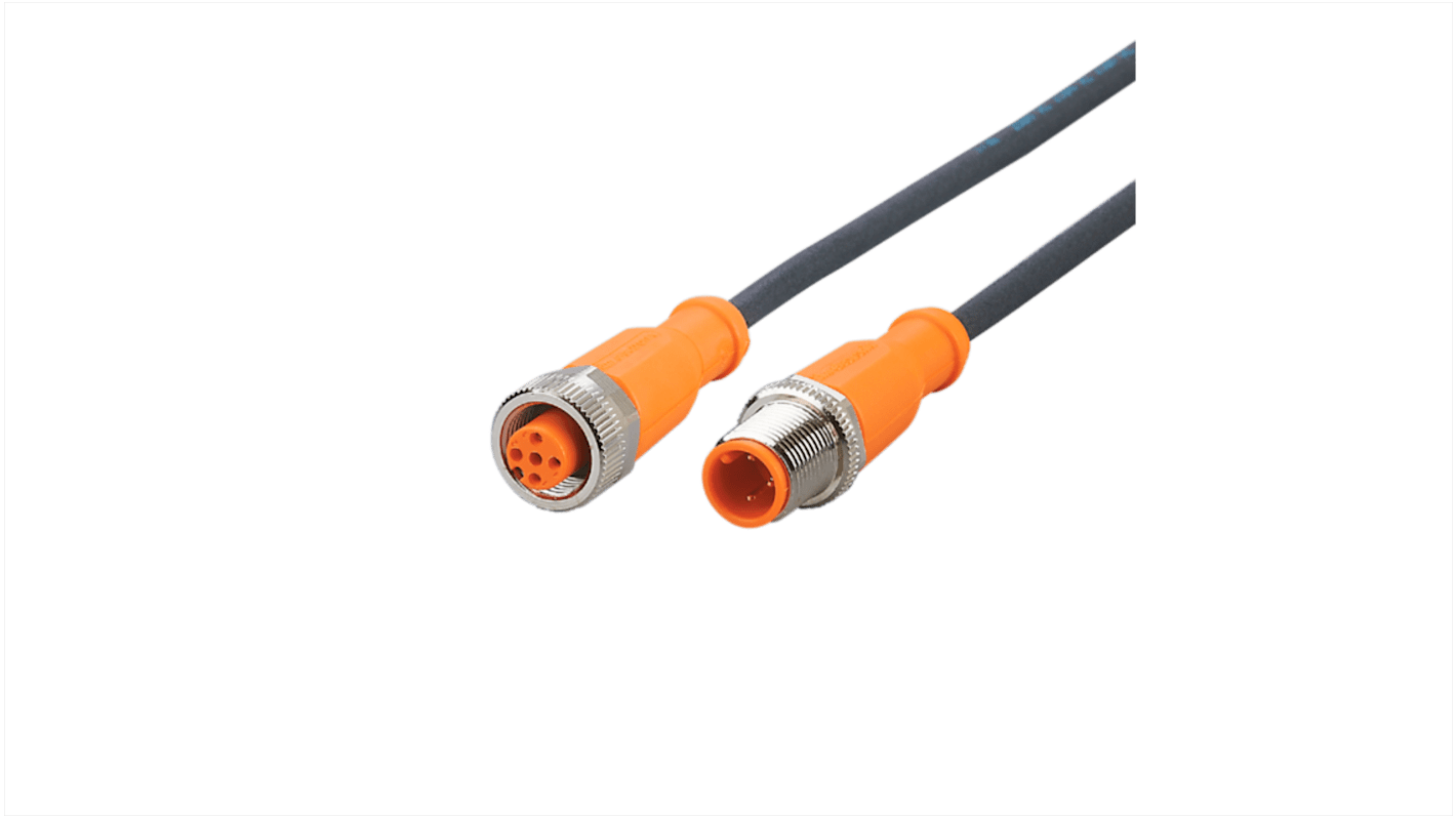 ifm electronic Straight Male 1 way M12 to Straight Female 1 way M12 Actuator/Sensor Cable, 3m