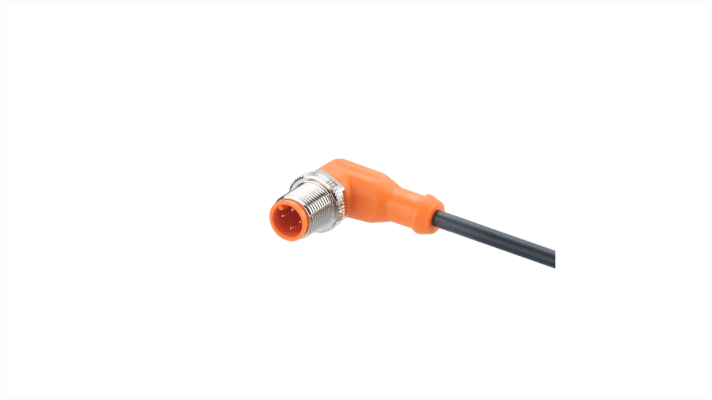 ifm electronic Right Angle Male 1 way M12 to Unterminated Actuator/Sensor Cable, 15m
