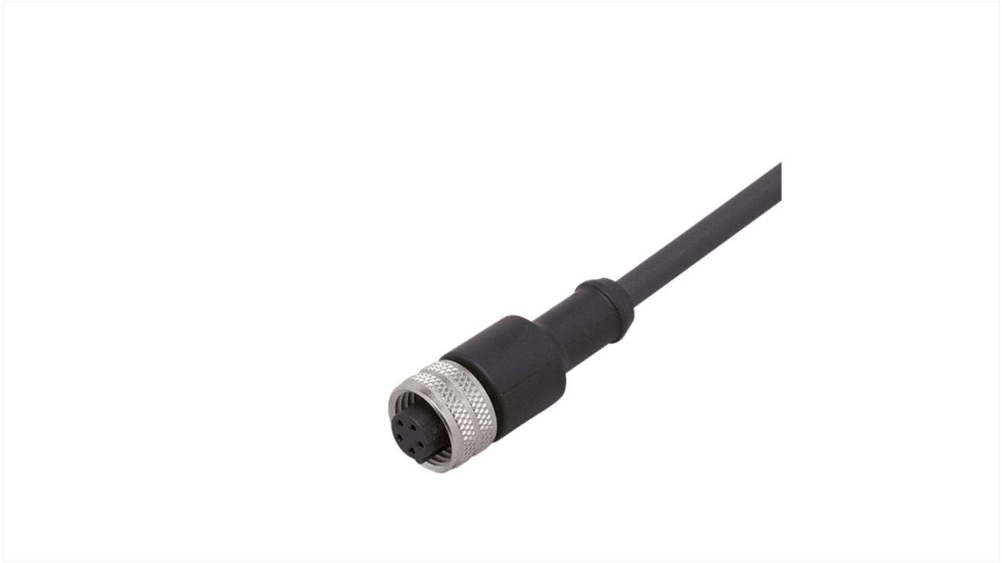 ifm electronic Straight Female 1 way 5 Pin Socket to Unterminated Actuator/Sensor Cable, 5m