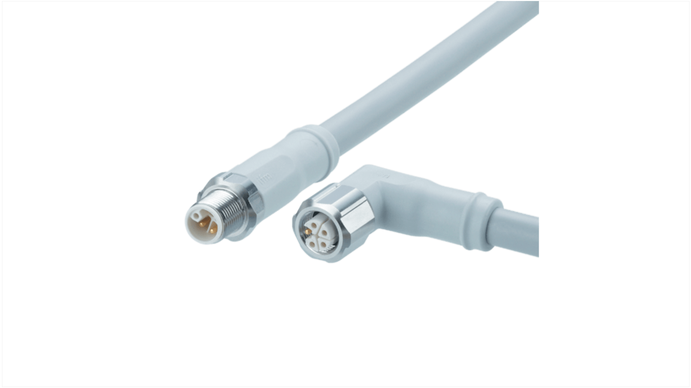ifm electronic, Power, 250mm 5 Core, Grey Modified Polyphenylene Ether MPPE Power Cable