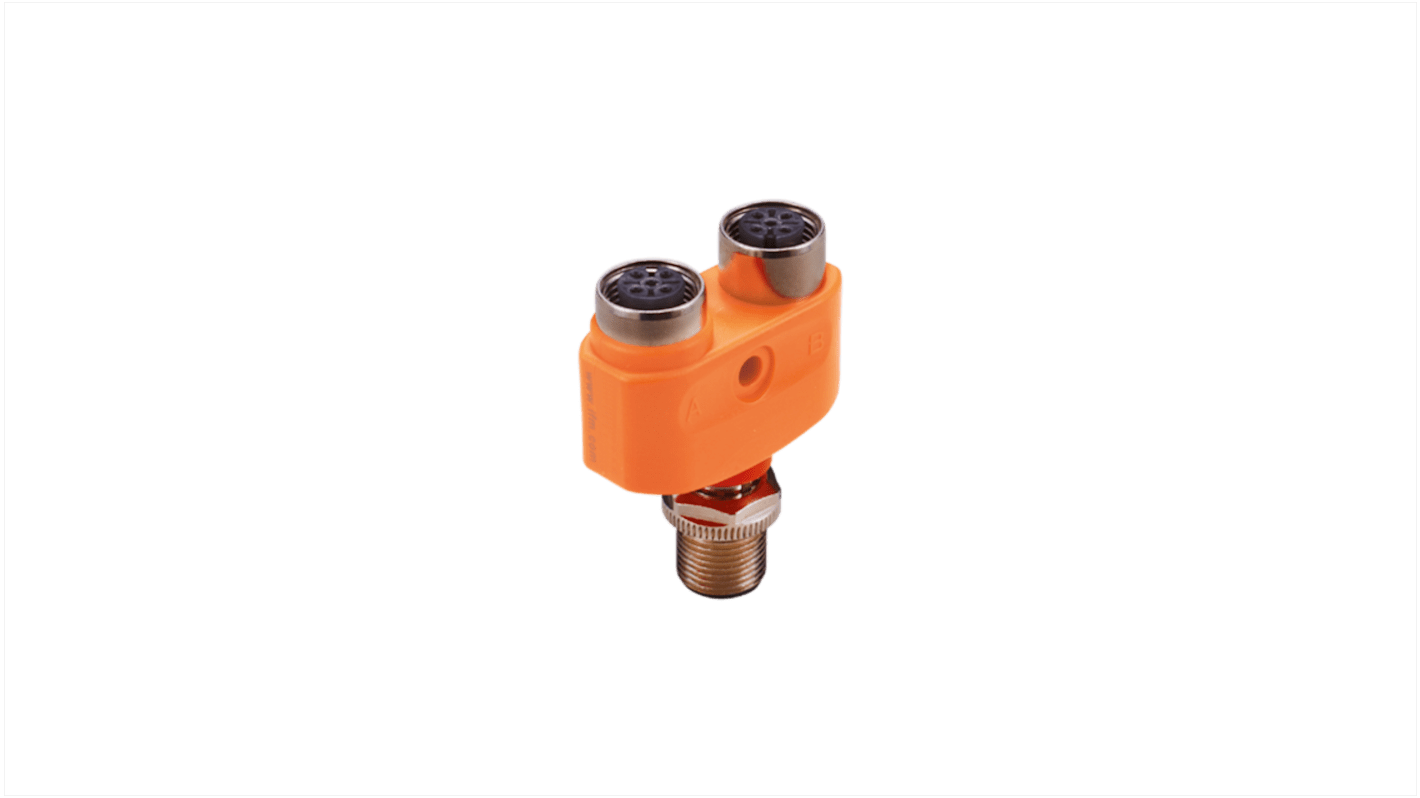 Körcsatlakozó adapter (M12 → M12), Oldalbejárat, felső bejárat