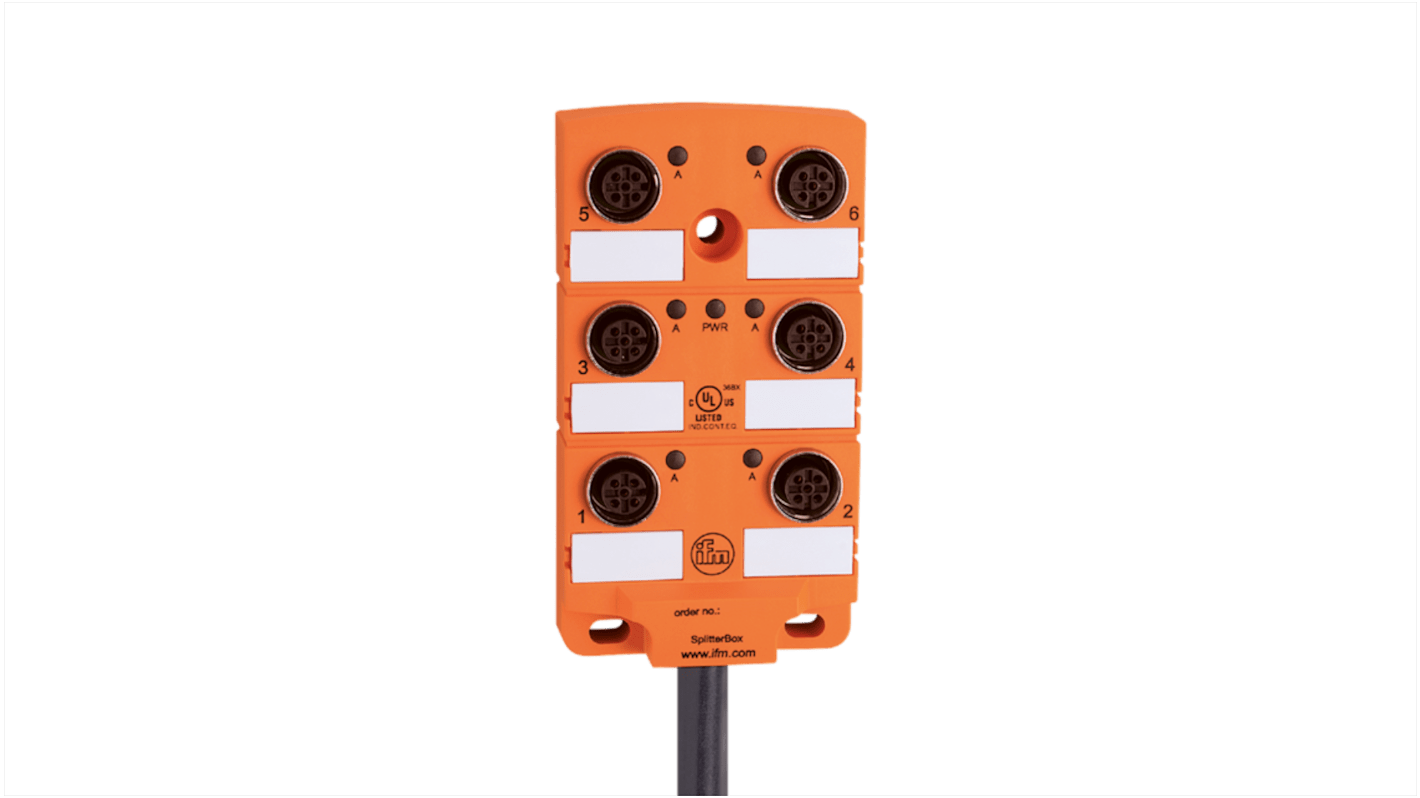 Scatola sensore ifm electronic, 6 porte, connettore M12