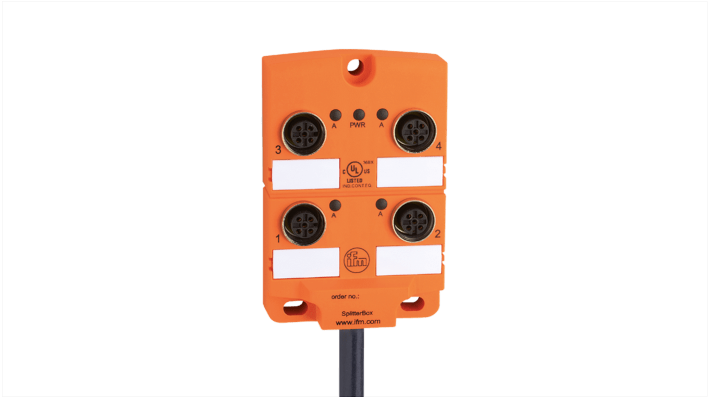 Répartiteur pour capteurs/actionneurs ifm electronic série EBC, 4 ports , M12