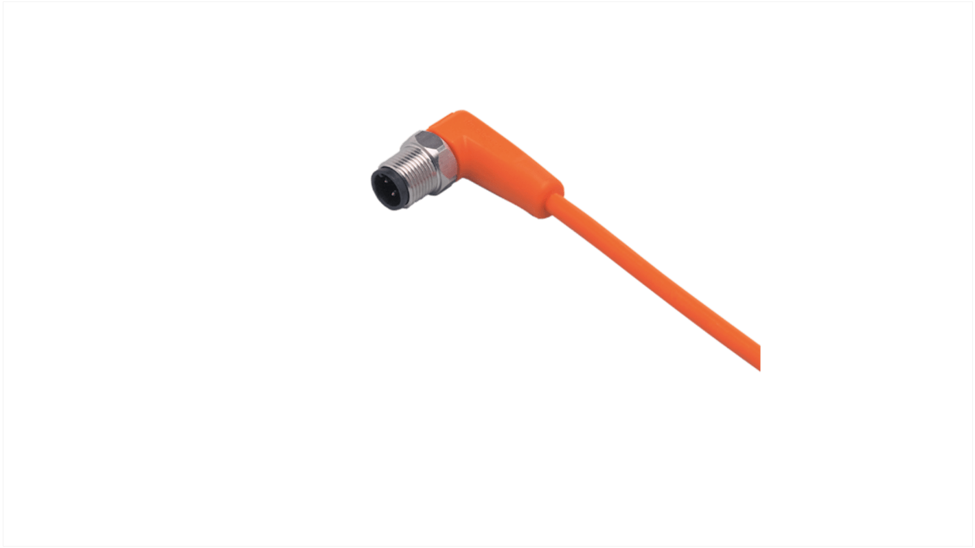 ifm electronic Right Angle Male 1 way M12 to Unterminated Sensor Actuator Cable, 10m