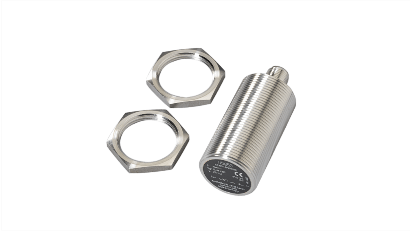 Rs-Online Sensore di prossimità induttivo Cilindro filettato M30 rilevamento 10 mm 10→36 V c.c