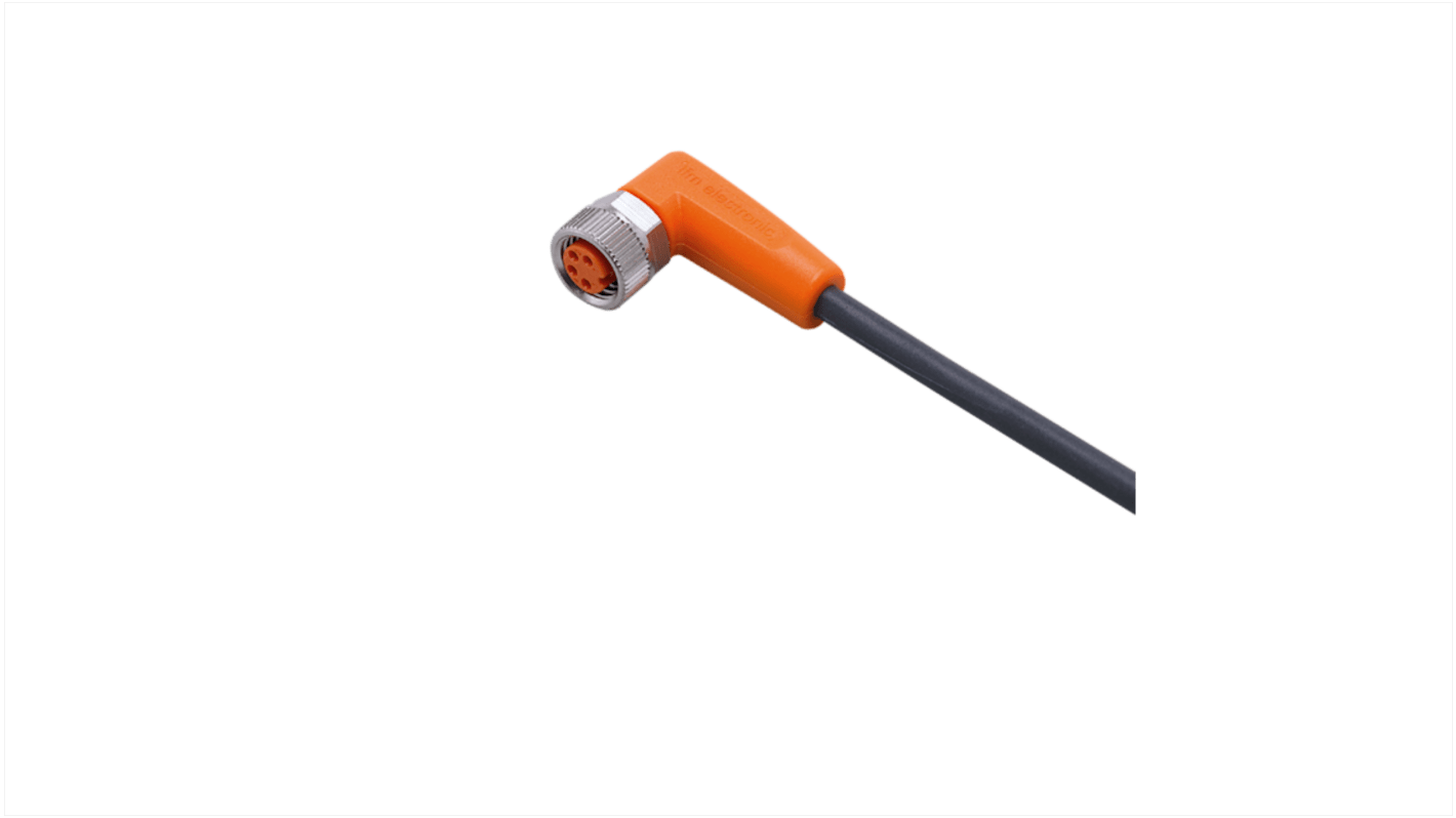 ifm electronic Right Angle Female 1 way M8 to Unterminated Sensor Actuator Cable, 10m