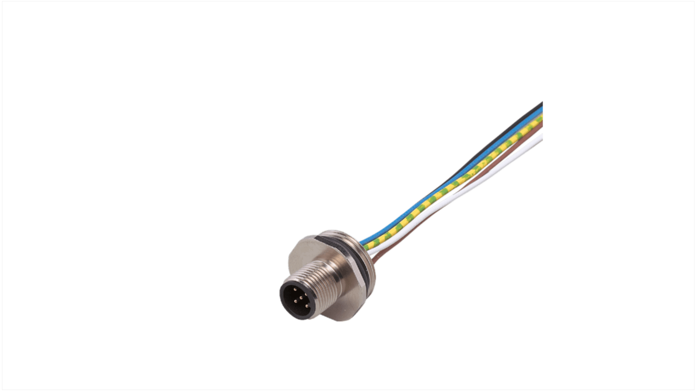 ifm electronic Circular Connector, 1 Contacts, Thread Mount, M12 Connector, Plug, Male, IP68, E113 Series