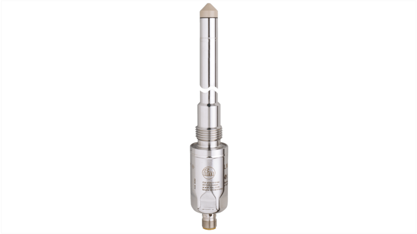 ifm electronic LMT Series Sensor Level Sensor, PNP Output, Stainless Steel Body