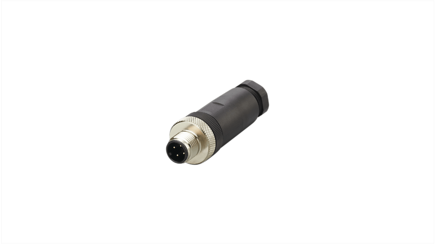 ifm electronic Circular Connector, 1 Contacts, Cable Mount, M12 Connector, Plug, Male, IP68, E116 Series