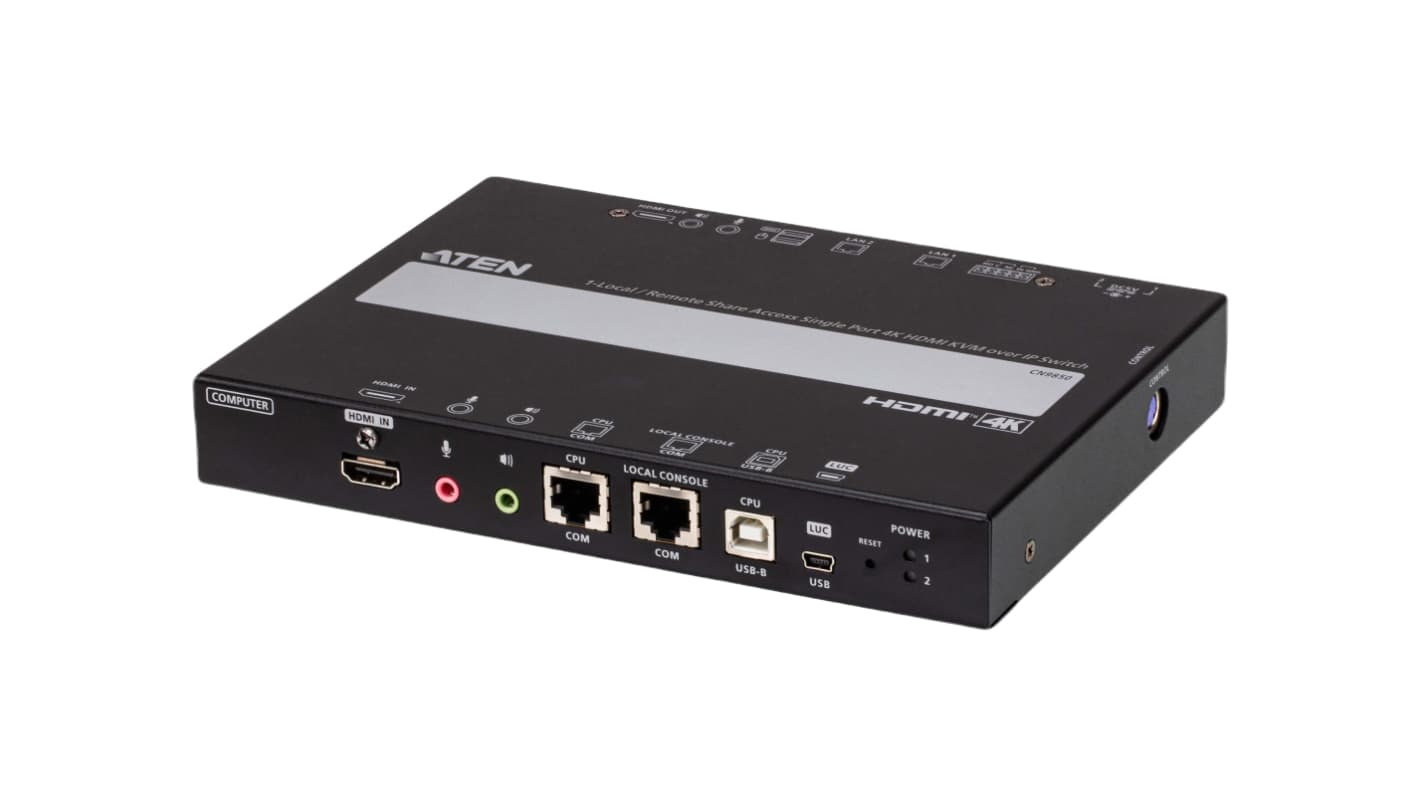 Aten Port USB HDMI KVM Switch, 3.5 mm Jack 4096 x 2160 Maximum Resolution