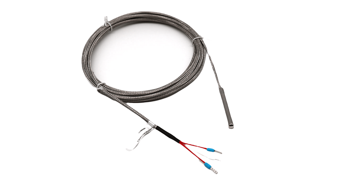 Prosensor PT100 Temperature Probe, 6mm Dia, 50mm Long, 3 Wire, Class A +450°C Max