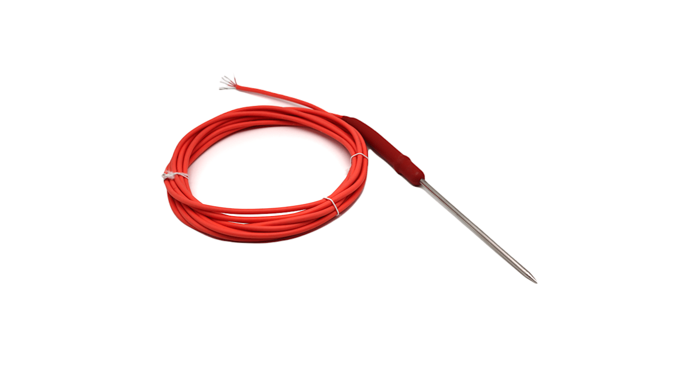 Prosensor PT100 Temperature Tip Probe, 5mm Dia, 150mm Long, 3 Wire, Probe, Class A +250°C Max