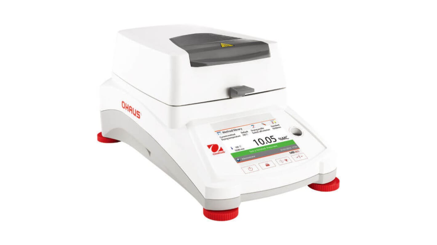 Ohaus MB120 Moisture Analyser, 1000% Max, 0.01 % / 0.001 g Accuracy, TFT Display, Mains-Powered