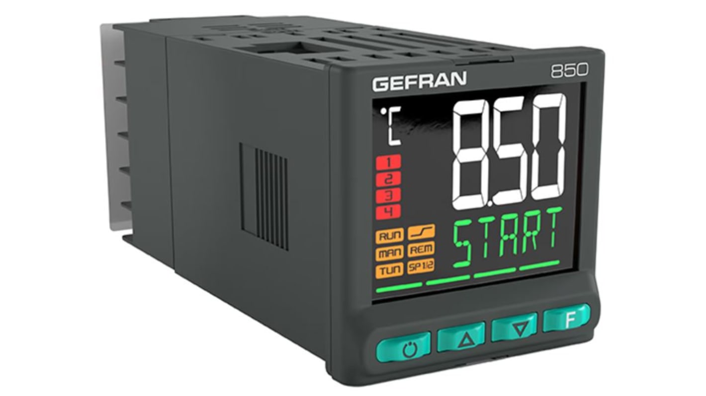 Gefran 850 PID Temperature Controller, 48 x 48 x 100mm 3 Input, 4 Output Analogue, 24 V Supply Voltage PID Controller,