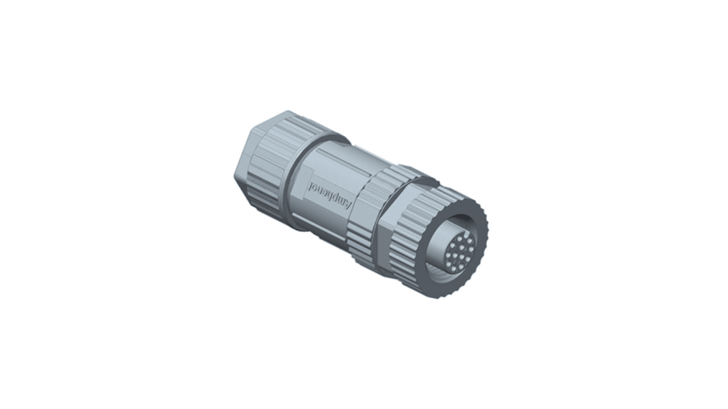 Amphenol Industrial Industrial Circular Connectors, 5 Contacts, Threaded Mount, M12 Connector, Socket, Female, IP68, M
