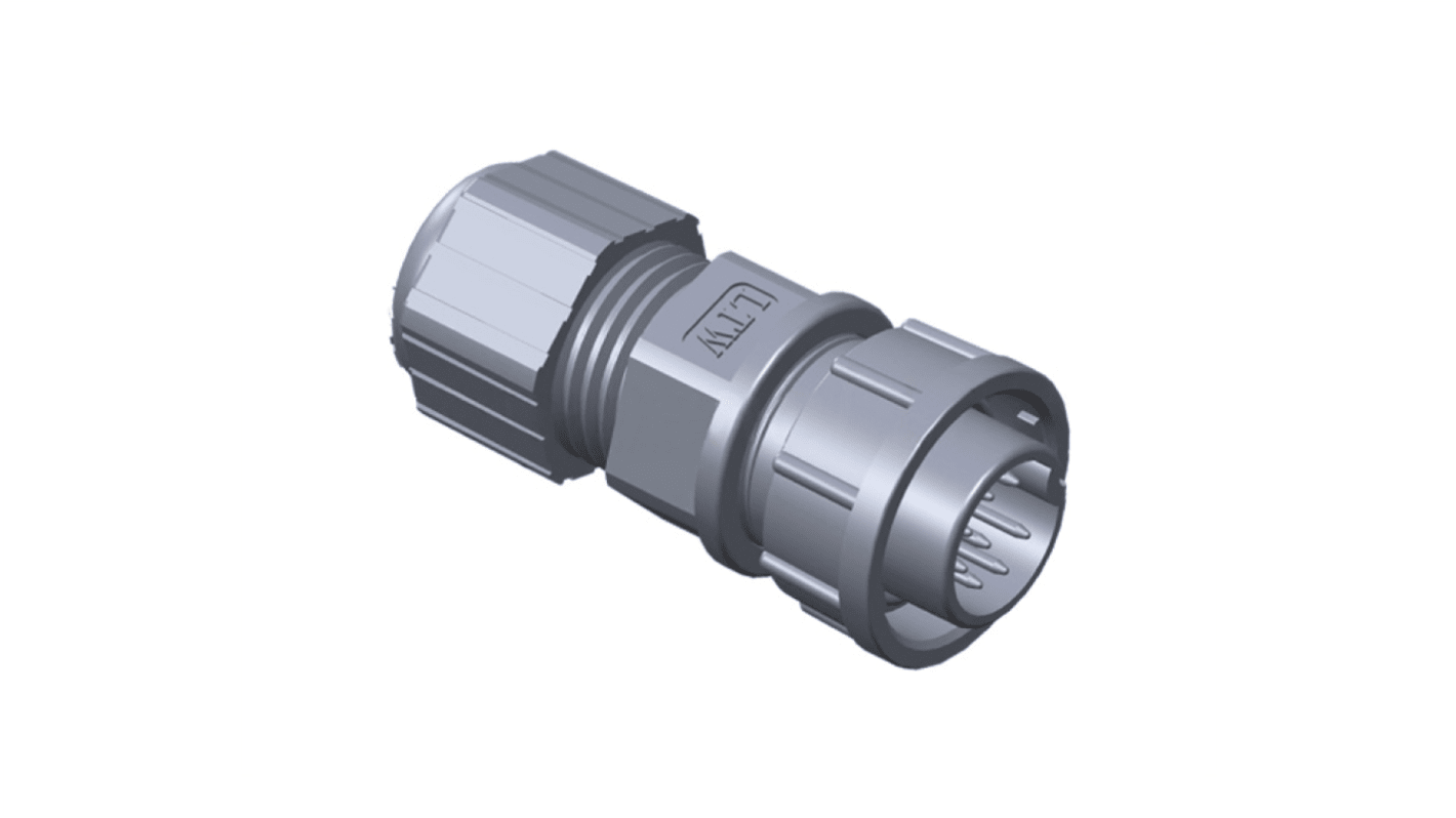 Amphenol Industrial Industrial Circular Connectors, 8 Contacts, Threaded Mount, Plug, Male, IP67, Ceres Series