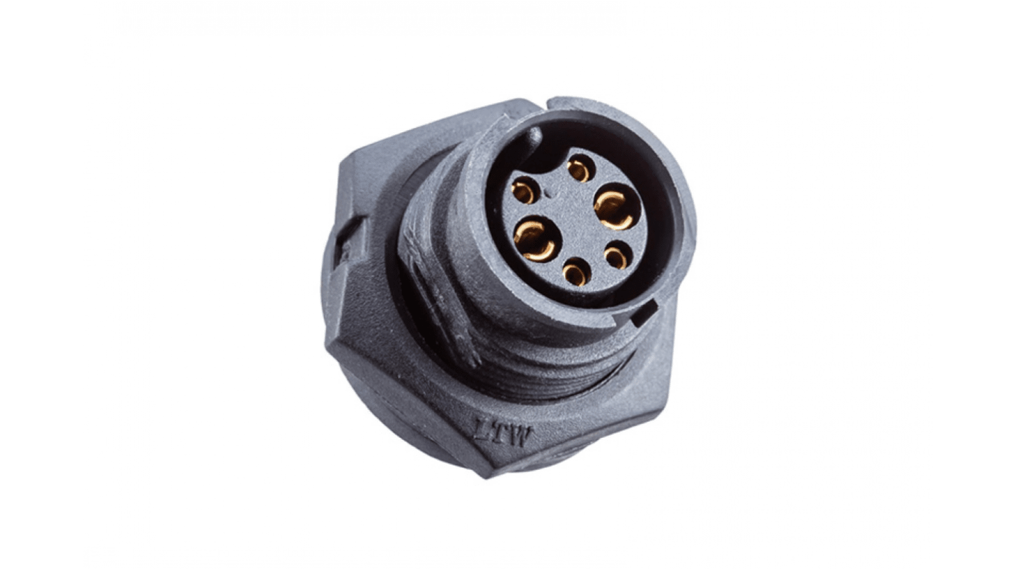 Amphenol Industrial Industrial Circular Connectors, 5 Contacts, Threaded Mount, Socket, Female, IP67, Ceres Series