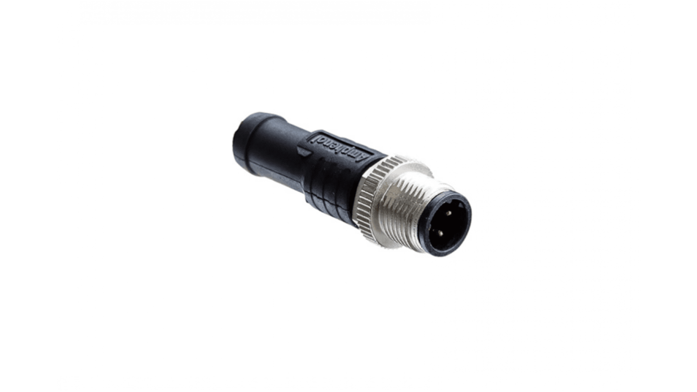 Amphenol Industrial Industrial Circular Connectors, 5 Contacts, Threaded Mount, M12 Connector, Plug, Male, IP68/IP69K,