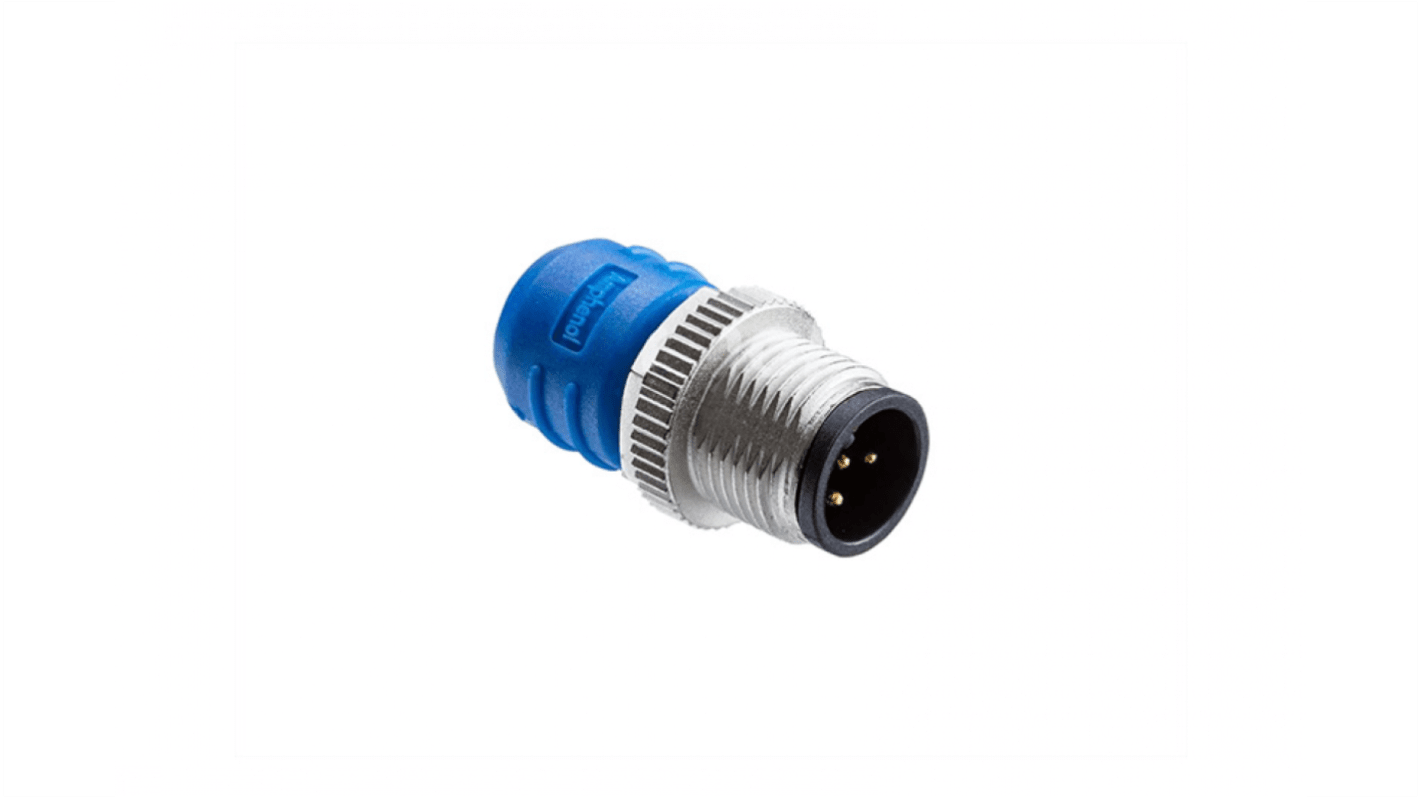 Amphenol Industrial Industrial Circular Connectors, 5 Contacts, Threaded Mount, M12 Connector, Plug, Male, IP68, NMEA