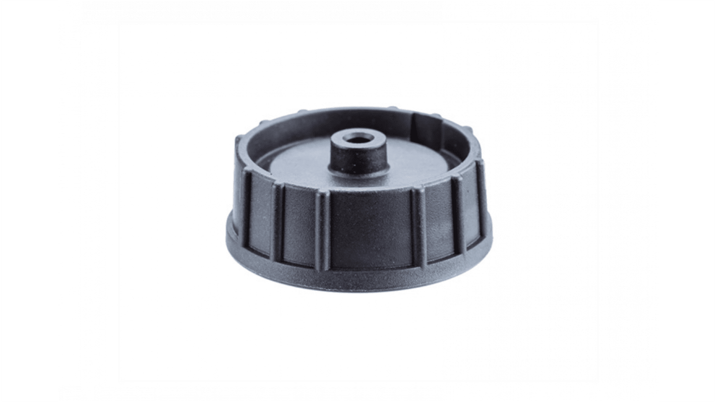 Amphenol Industrial Black Waterproof Cap With Rubber Lead, Shell Size 28.5mm for use with Circular Connector