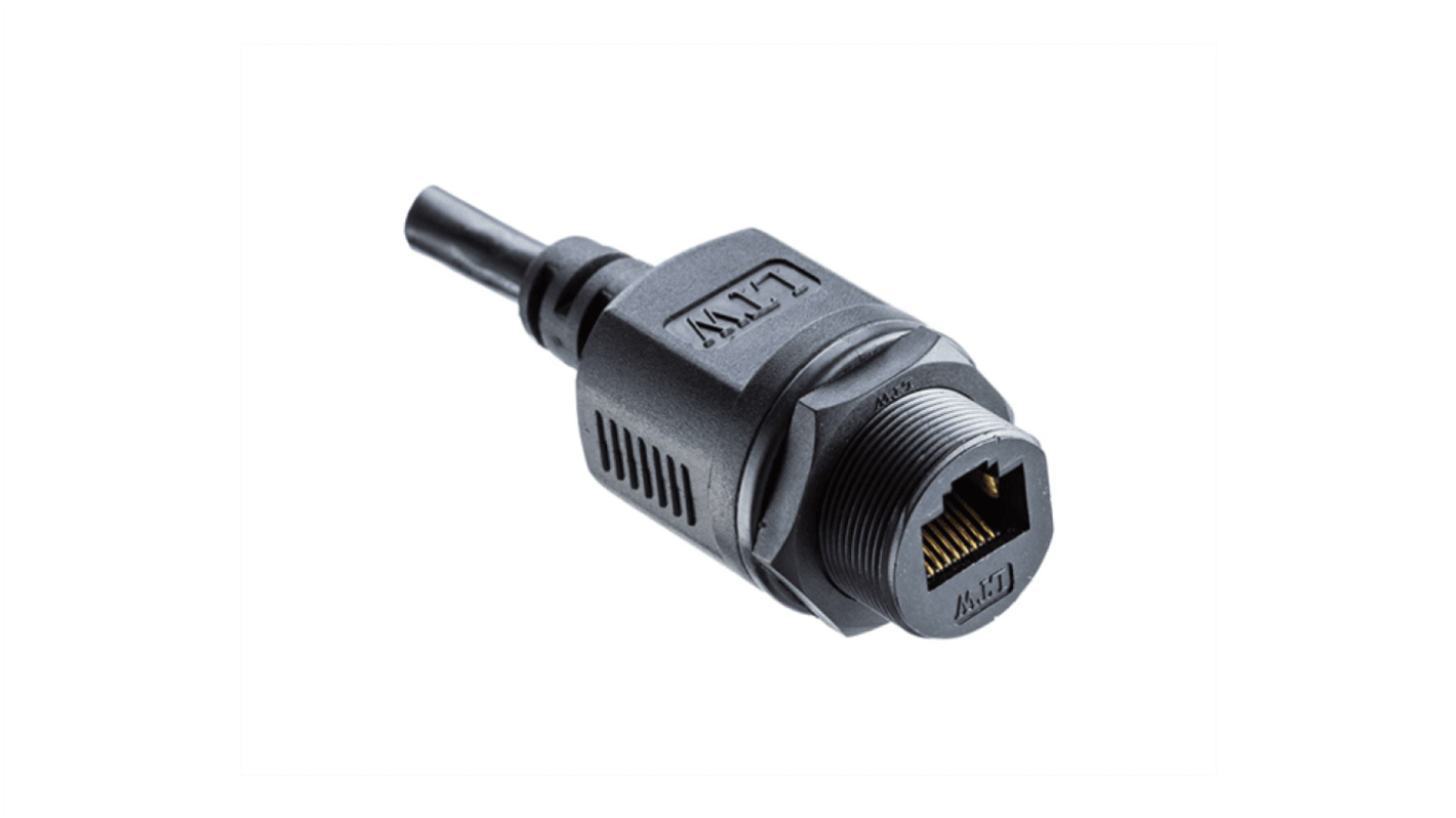 Conector RJ45 Cat5e Hembra Amphenol Industrial serie RCP, de vías, apantallado