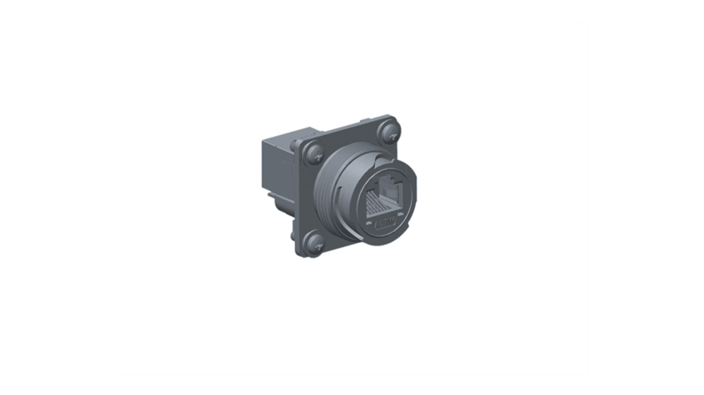 Connettore RJ45 Femmina Amphenol Industrial Cat5e, 1. vie, Montaggio filettato