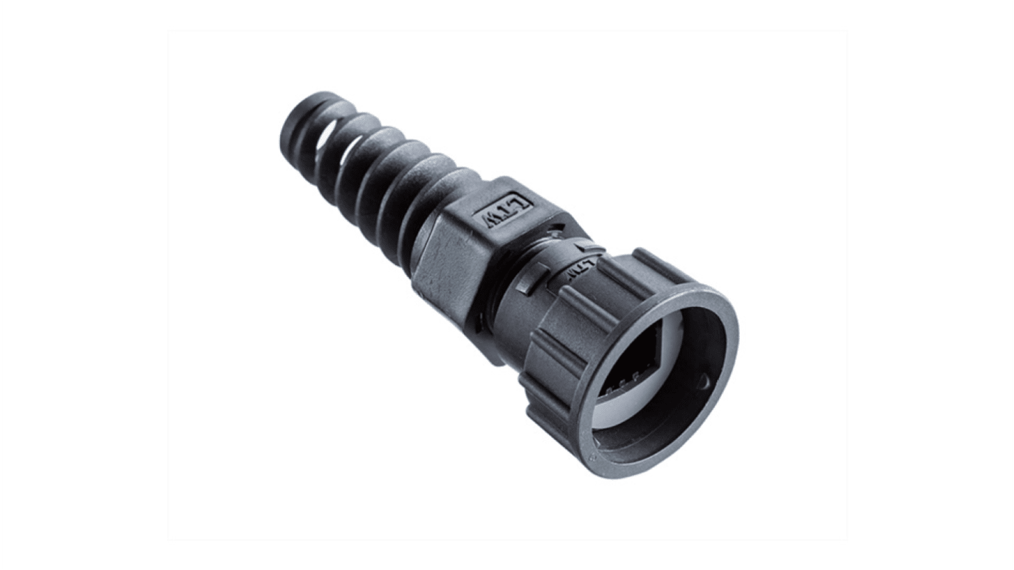 Amphenol Industrial RJ Series Male RJ45 Connector, Threaded Mount, Cat5e Straight 1 Port 1 -Way